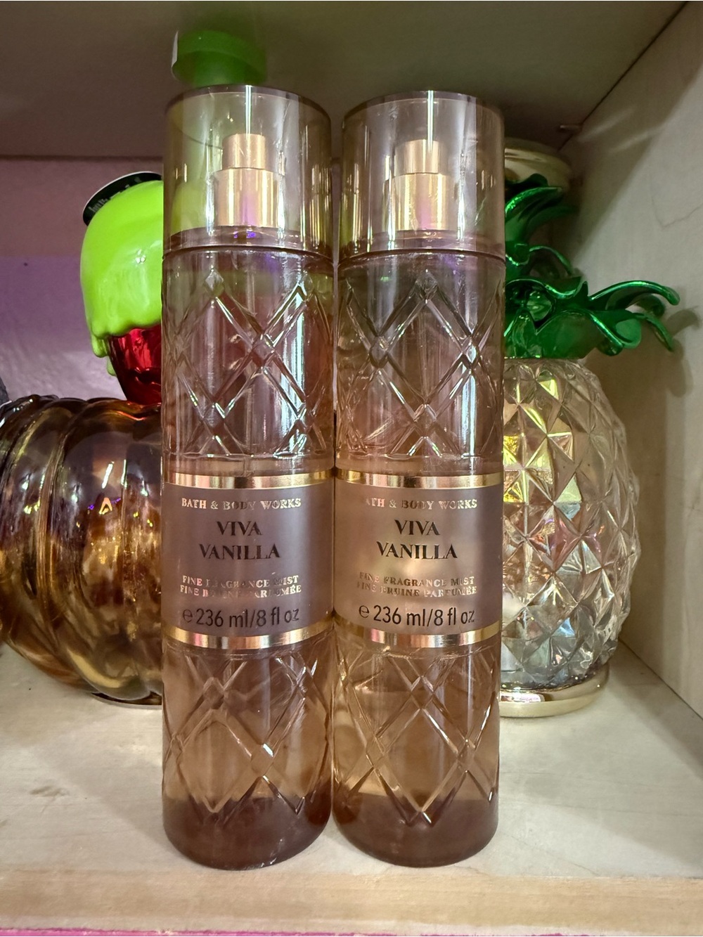 2 Bath & Body Works Viva Vanilla Fine Fragrance Mist - Pale Amber